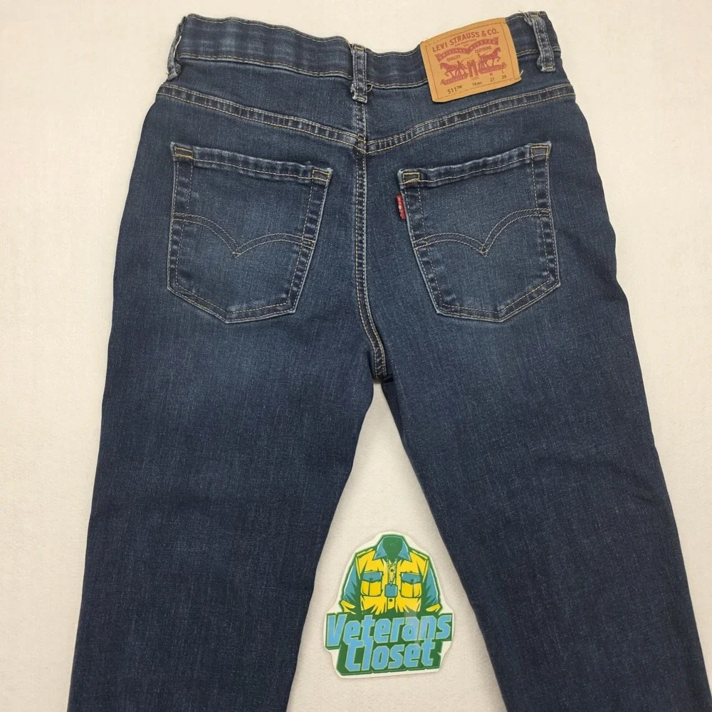 Levi Strauss Boys 511 Slim Jeans Blue Size 14 Regular 27x29 Adjustable Waist